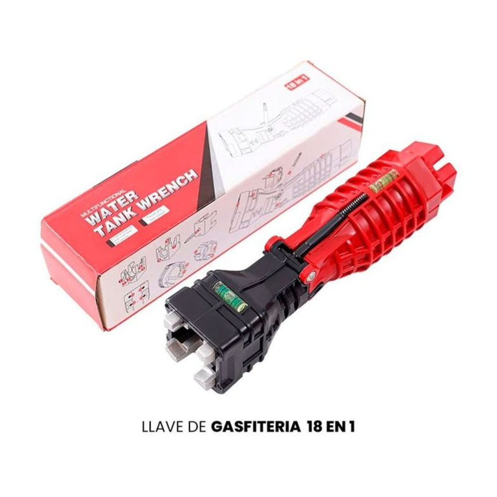 Llave de gasfiteria 18 en 1