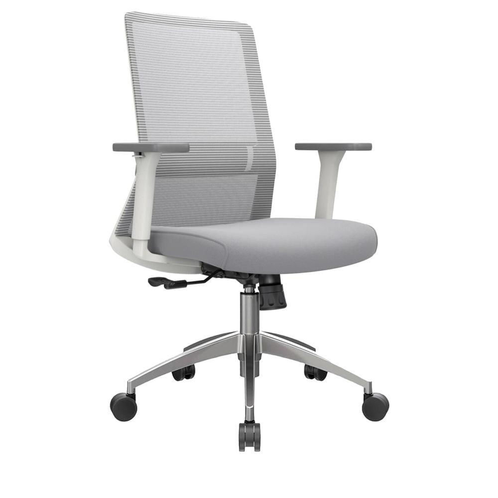 Silla Ergonómica Twist Gerente Aluminio Gris PN Ofideas