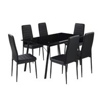 Juego de Comedor Orange Curacao Vidrio con 6 Sillas