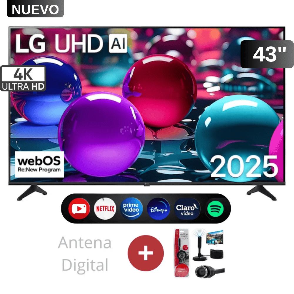 Smart TV LG 43 Pulgadas 4K UHD AI 43UA7300PSB webOS  mas antena digital
