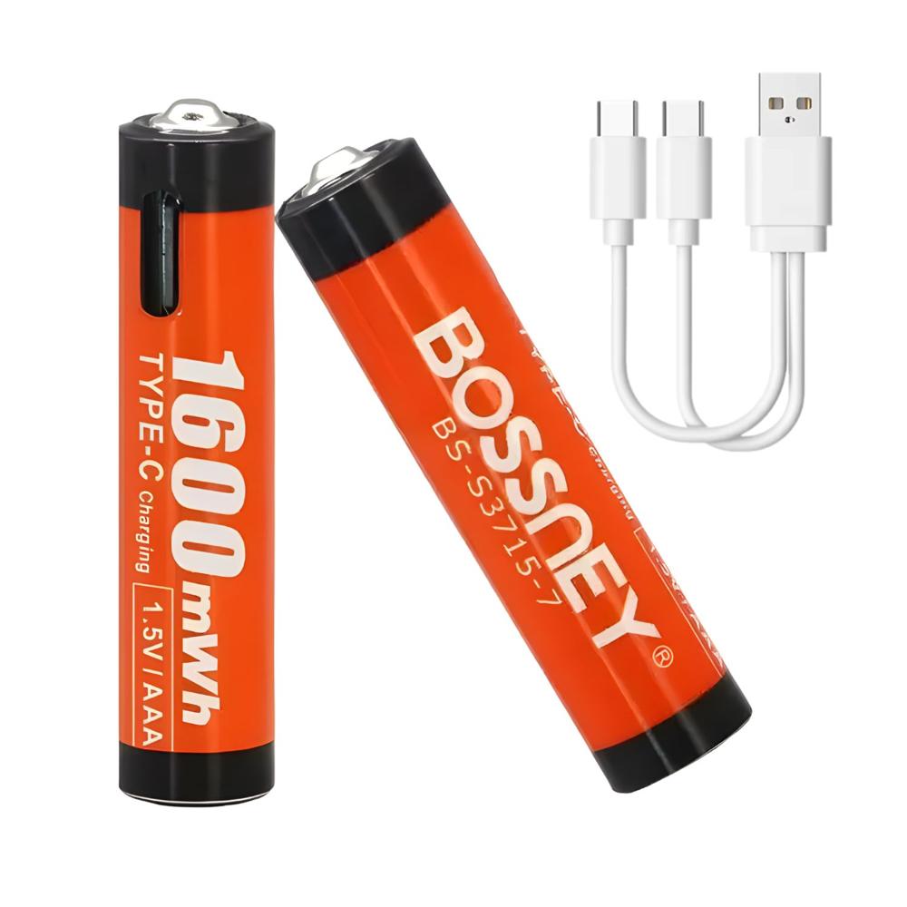 Pilas AAA Recargables con Carga USB Tipo C 1.5V Alta Duración