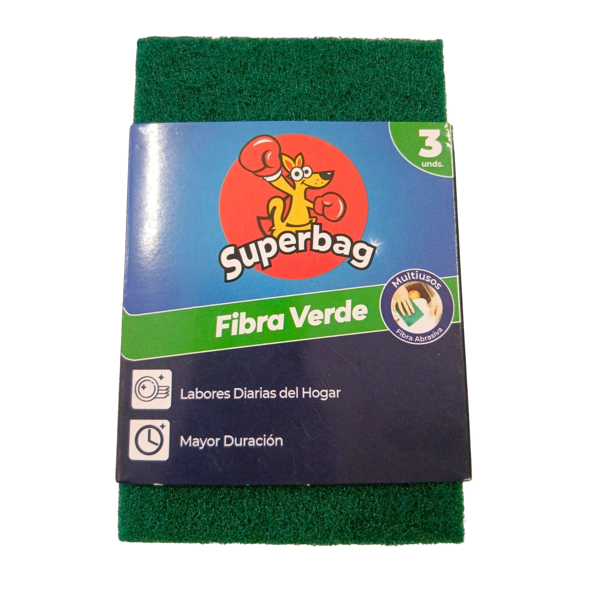 Esponja SUPERBAG Fibra Verde x3un