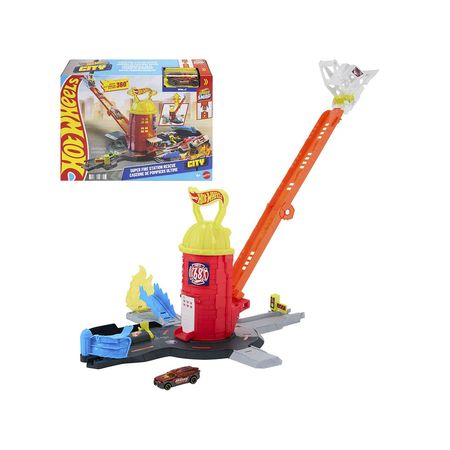 Pista de Carreras HOT WHEELS Súper Estación de Bomberos