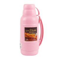 Termo 1 Litro Acero Inoxidable con una Taza Botella Térmico Portátil Conservador Temperatura Rosado