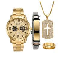 Set de Reloj para Hombres Collar Pulsera Dije y Anillo VT