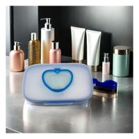 Porta Paños Pañitos Estuche Corazon Azul