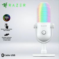 MICROFONO RAZER SEIREN V3 USB RGB STREAMING SENSOR TOUCH SILENT BLANCO