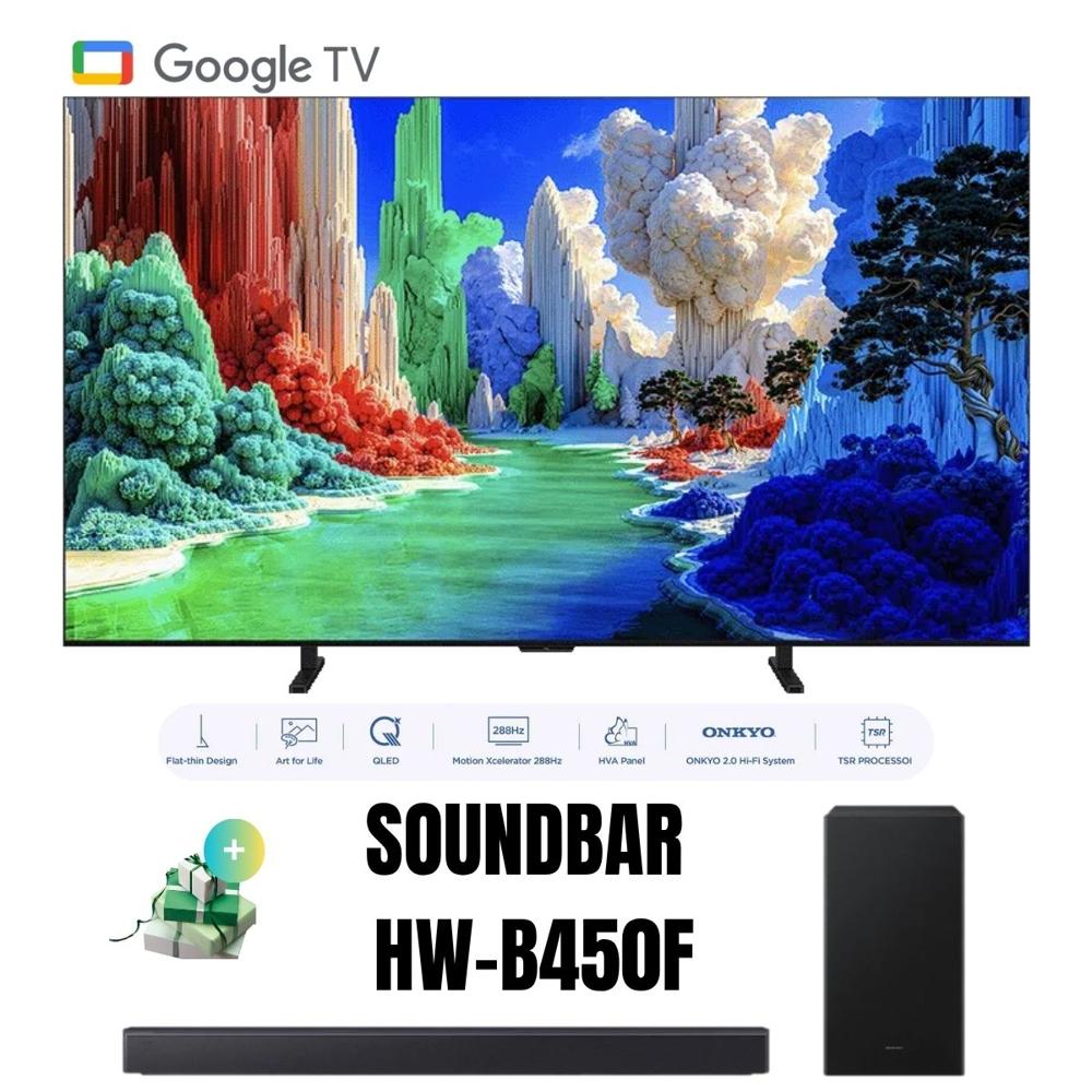 Televisor 85'' TCL PREMIUM QLED UHD 4K GoogleTV 85A400 2025 - Soundbar HW-B450F
