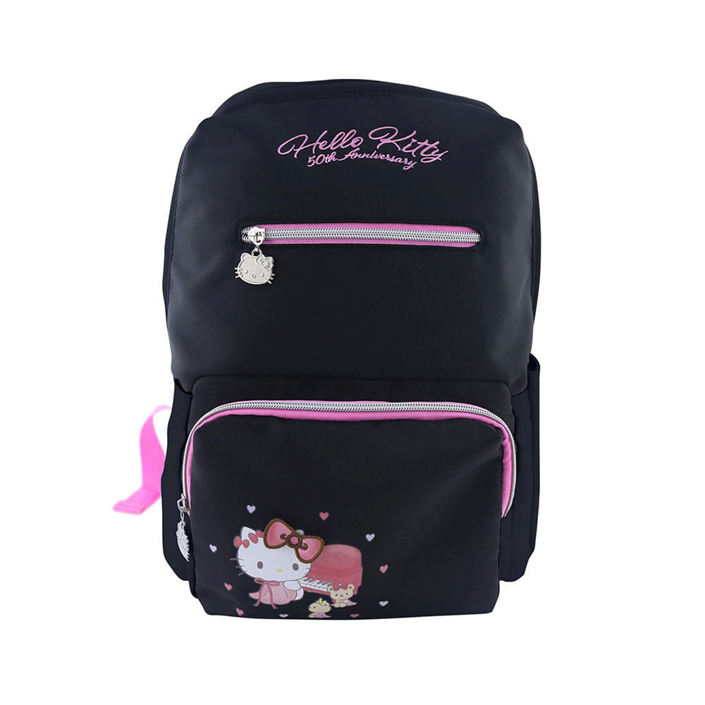 Mochila Hello Kitty Negra Scool Play