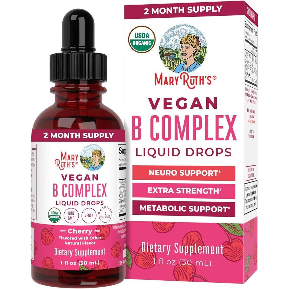 MaryRuth Organics Complejo de Vitamina B, Vegano y Orgánico