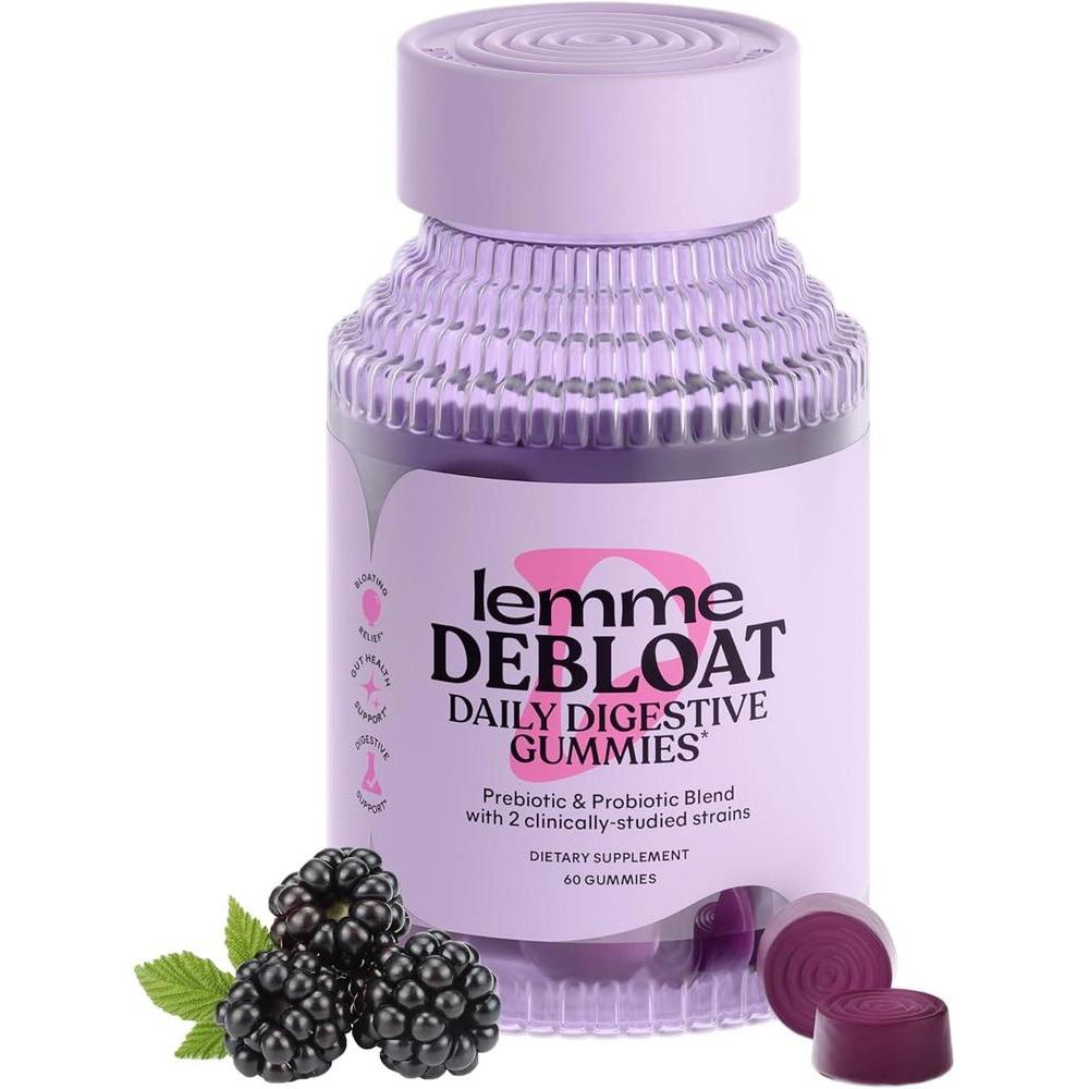 Gomitas con probióticos para digestión e intestino saludables, sabor zarzamora