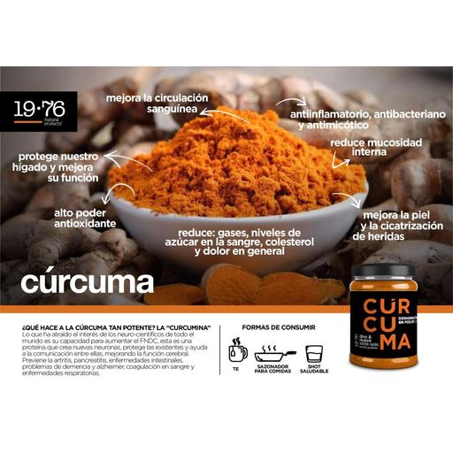 Curcuma en polvo - 500gr - El Mercadito Saludable