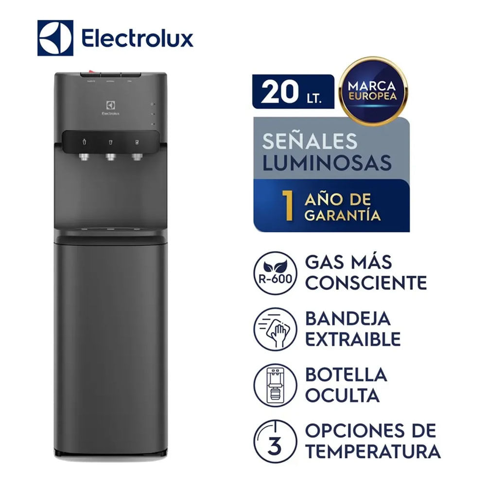 Dispensador de Agua Electrolux Pure Sense con Botellon Oculto Negro ED30SRBL