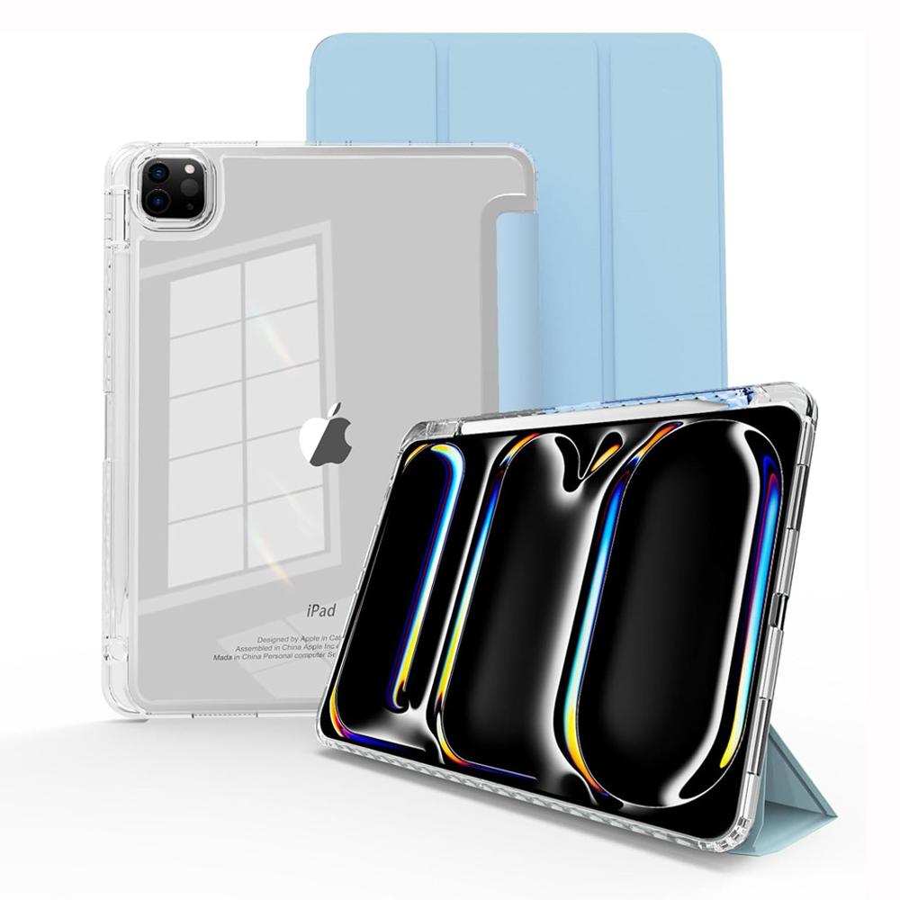 Case para iPad Pro 11 M5 M4 - Celeste Transparente