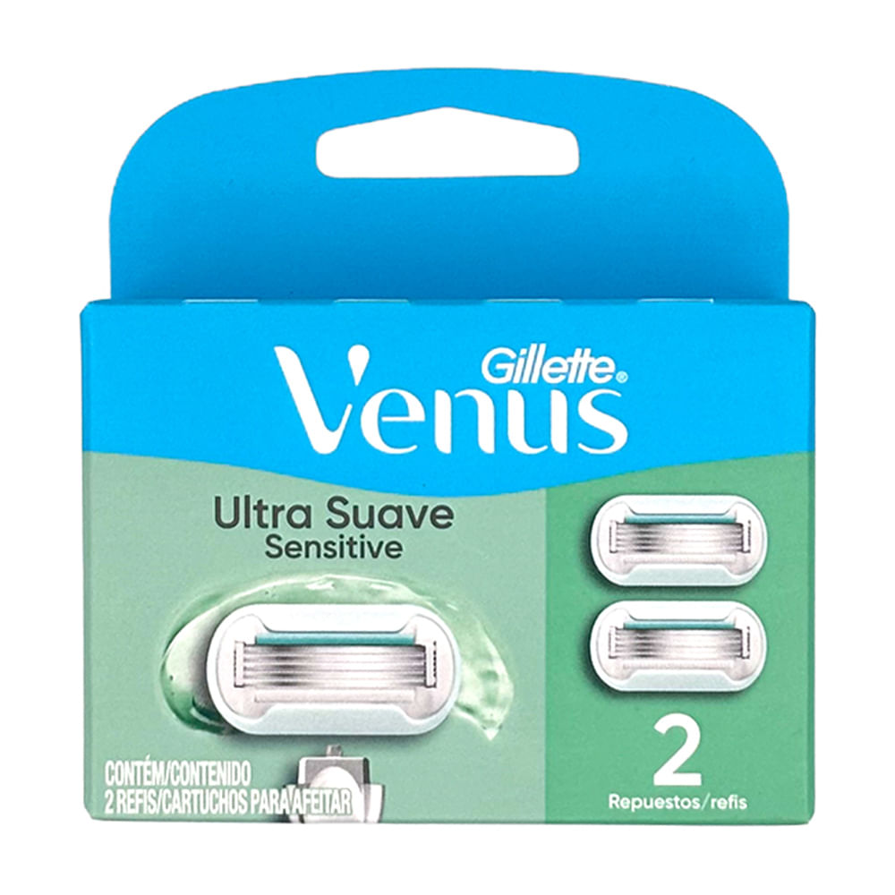 Repuestos para Máquina de Afeitar VENUS Sensitive 5 Hojas Paquete 2un