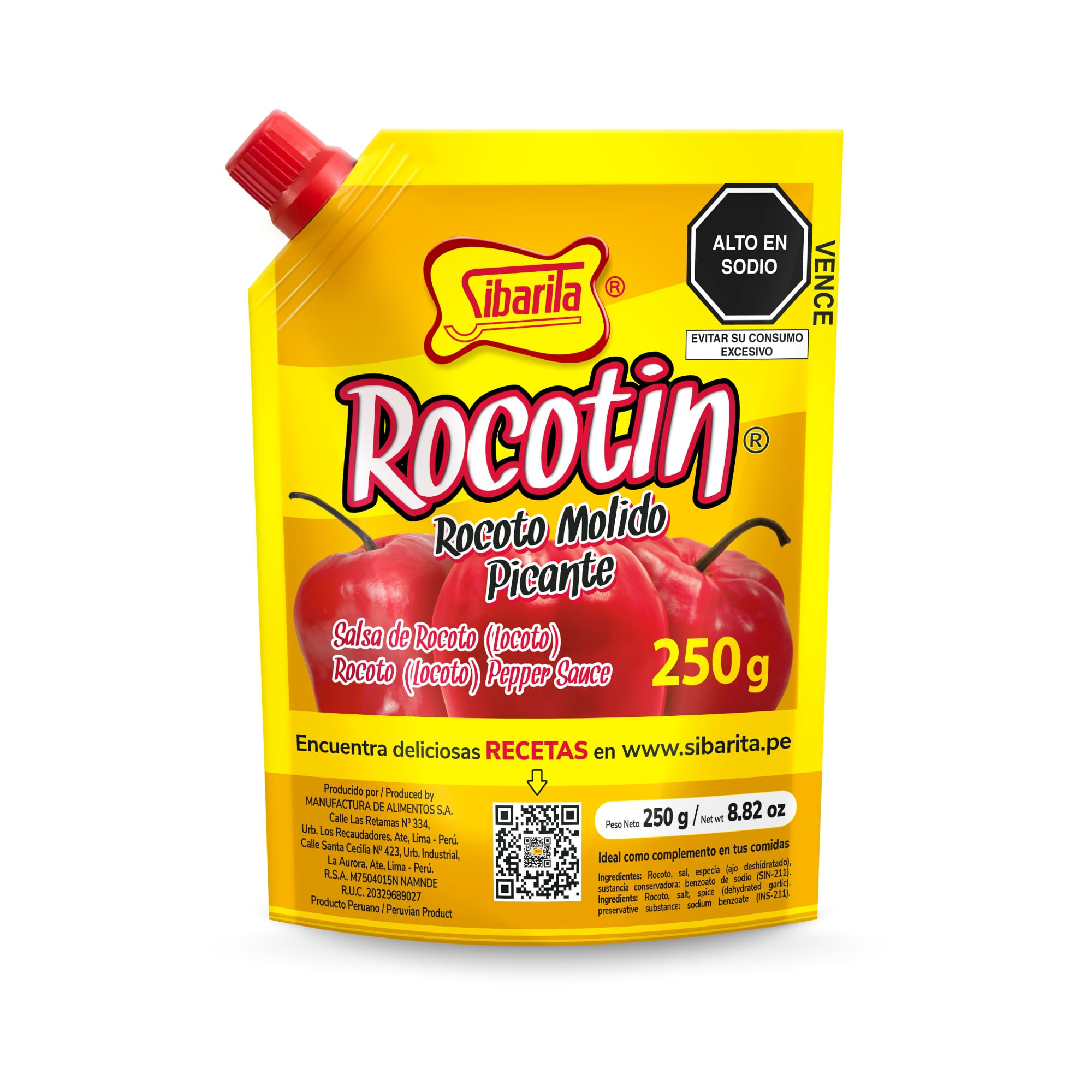 Rocoto Molido SIBARITA Rocotín Doypack 250g