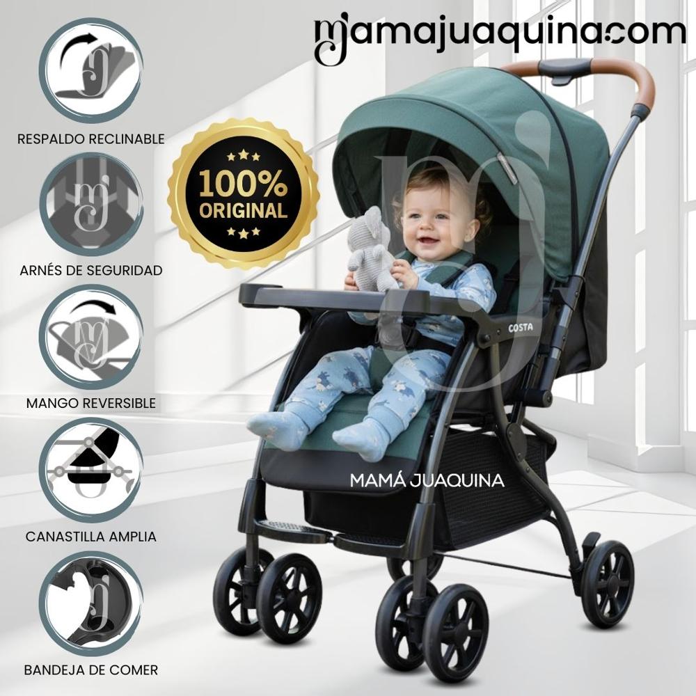 Coche Cuna de Lujo COSTA Mango Reversible Green
