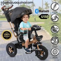 Triciclo Guiador para Niños TRIKE BIKE con Bluetooth Black