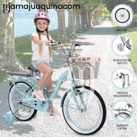 Bicicleta Campera para Niña Aro 20 BETTY con Canasta Turquesa