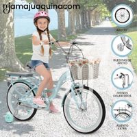 Bicicleta Campera para Niña Aro 20 BETTY con Canasta Light Sky Blue
