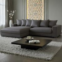 Seccional  Wasi Izquierdo Plomo Patas de Madera