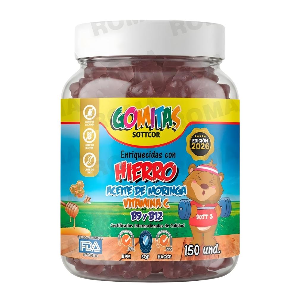 GOMITAS HIERRO PARA NIÑOS SOTTCOR LABS 150 UNIDADES