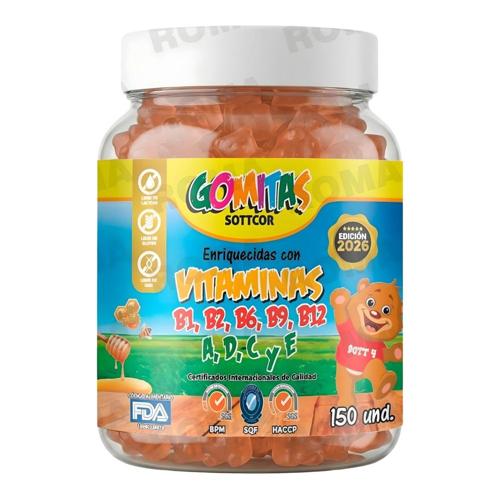 GOMITAS VITAMINAS PARA NIÑOS SOTTCOR LABS 150 UNIDADES