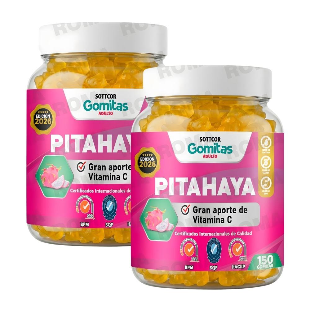 PACK 2 GOMITAS PITAHAYA PARA ADULTOS SOTTCOR LABS 150 UNIDADES