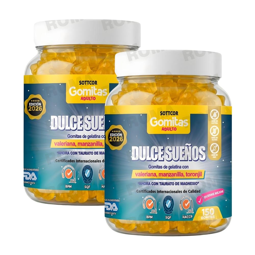 PACK 2 GOMITAS DULCES SUEÑOS PARA ADULTOS SOTTCOR LABS 150 UNIDADES