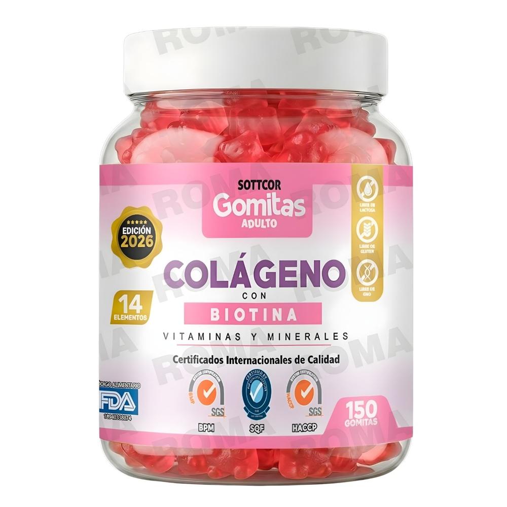 GOMITAS DE COLÁGENO PARA ADULTOS SOTTCOR LABS 150 UNIDADES