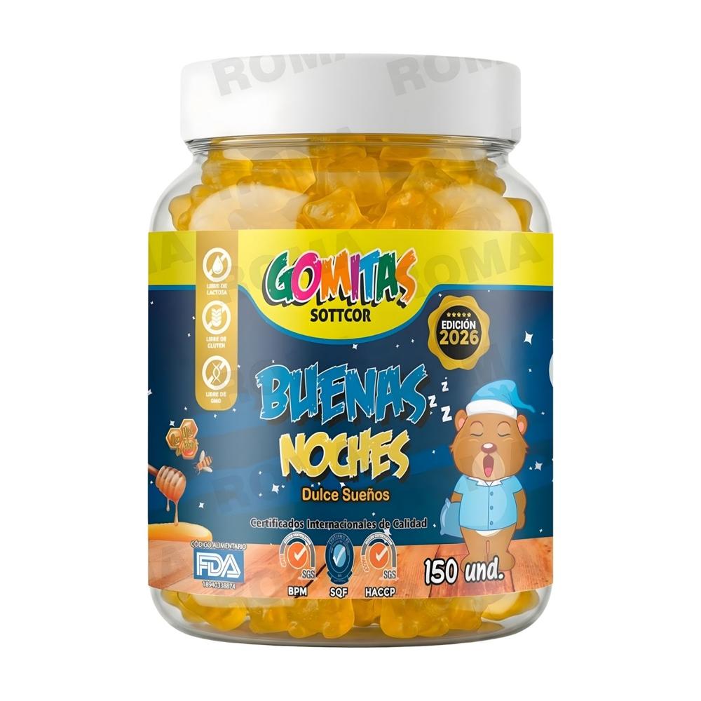 GOMITAS BUENAS NOCHES PARA NIÑOS SOTTCOR LABS 150 UNIDADES