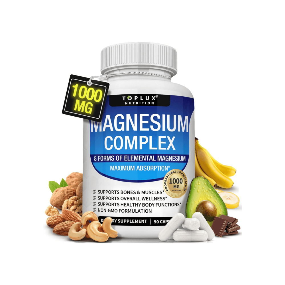 Complejo de magnesio Suplemento 8 Elemental 1000mg - Glicinato de magnesio citrato malato taurato