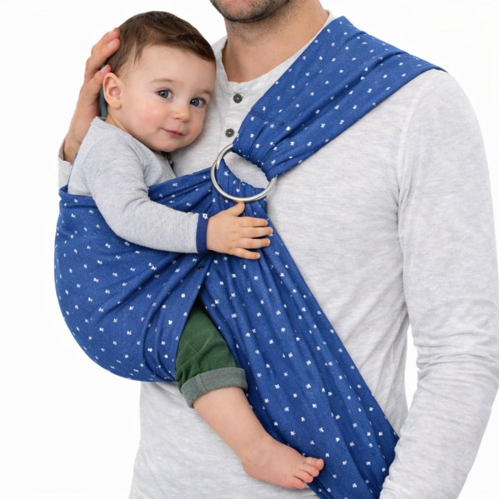 Cargador De Porta Wawa Bebe Regulable Cargador Canguro Con Aros De 0 A 18 Meses Azull