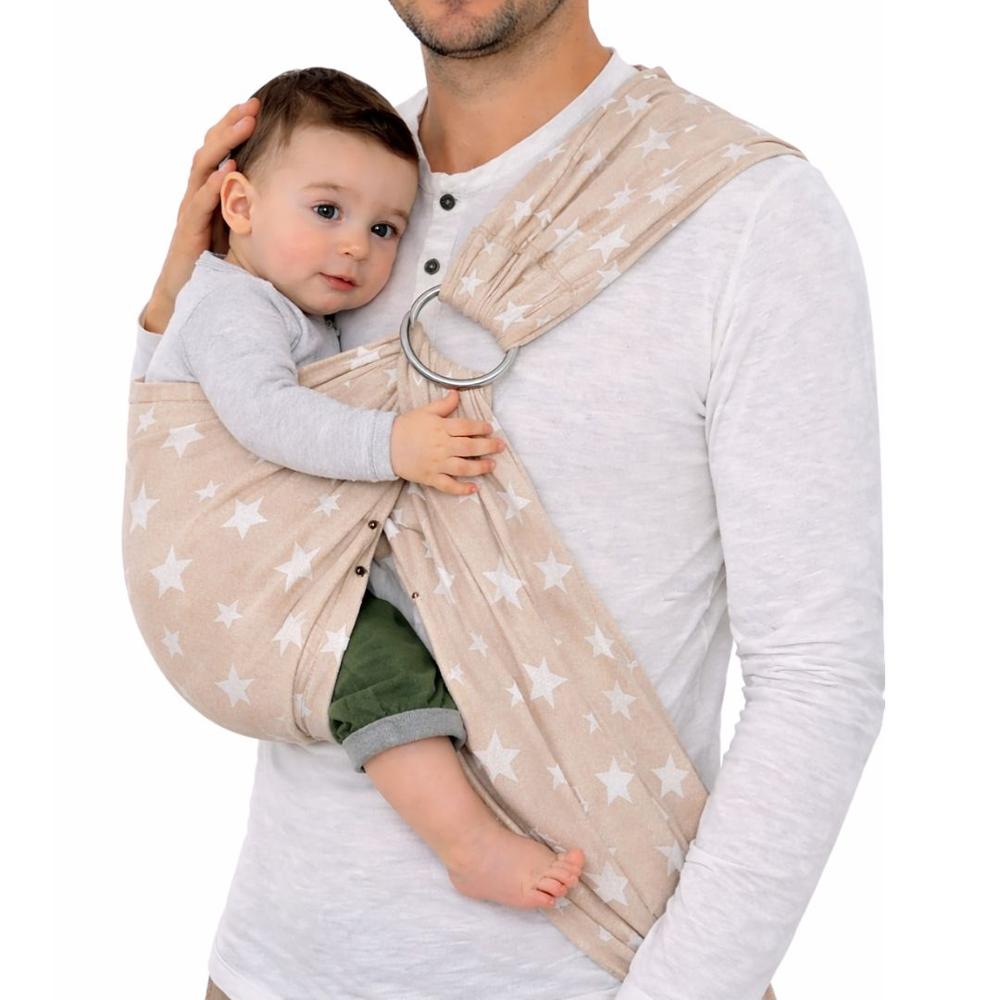 Cargador De Porta Wawa Bebe Regulable Cargador Canguro Con Aros De 0 A 18 Meses Beige