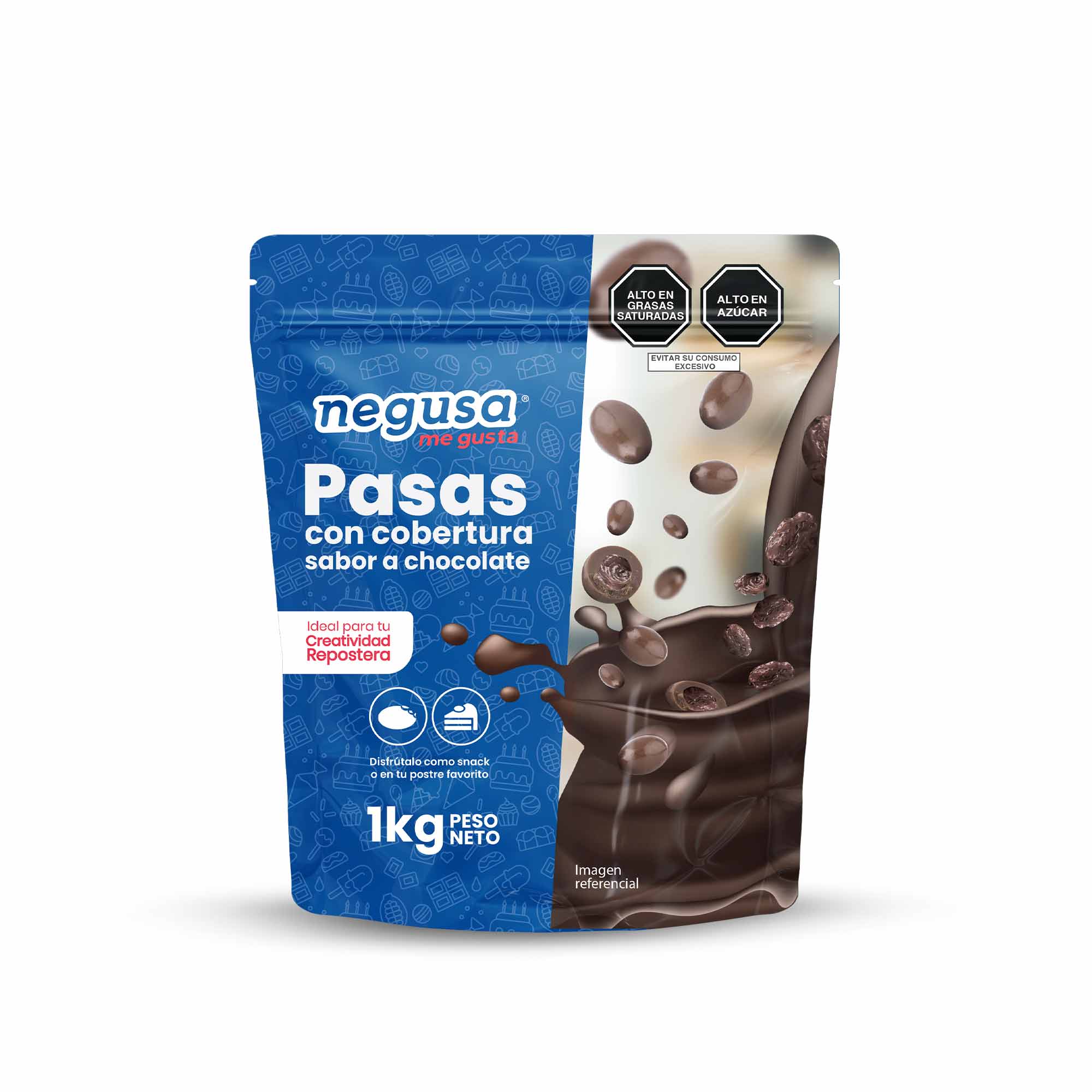 Pasas con Cobertura Sabor a Chocolate NEGUSA Doypack 1Kg
