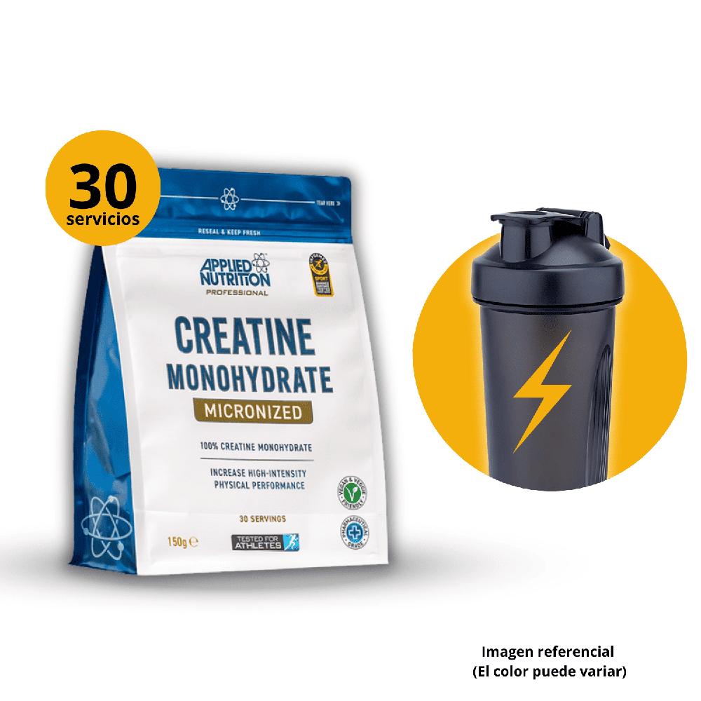 Creatina Applied Nutritio 150gr - creatina monohidratada - shaker