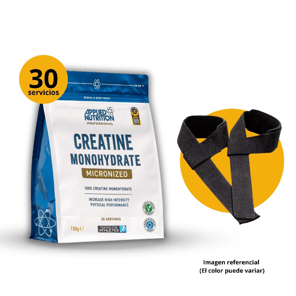 Creatina Applied Nutritio 150gr - creatina monohidratada- straps