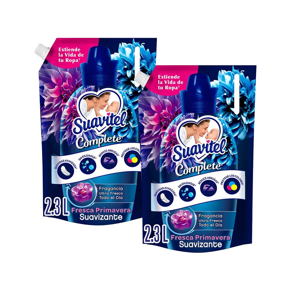 Pack Suavizante SUAVITEL Complete Fresca Primavera Doypack 2.3L x 2un