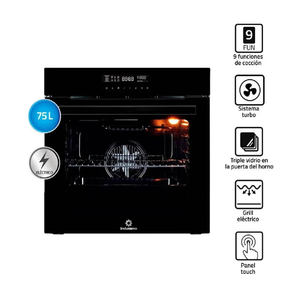 Horno Eléctrico Empotrable Indurama HEI-75V2NET 75L Negro