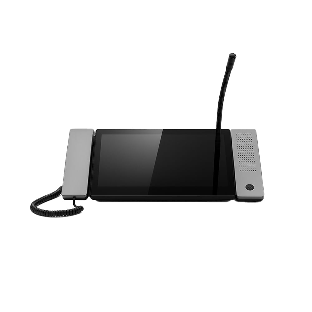 Micrófono IP Hikvision con Base y Pantalla Táctil de 10"" - Solución de Audio Avanzada para tu Hogar