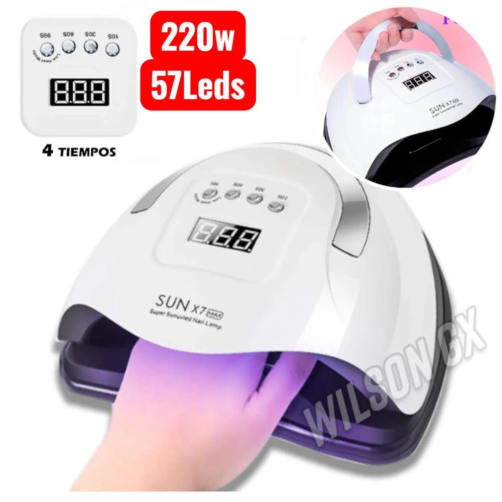 Lámpara Led Uv Para Uñas  X7max 57leds 220watts