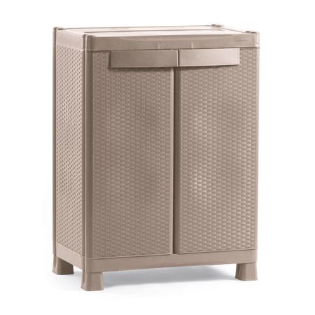 Ropero Plástico Polinplast Mimbre Beige Dakota Mediano