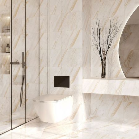 Pared Marmolizada Rennais Crema 30x60cm 1.62m2 Aura