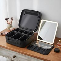 Maletin de Maquillaje con Espejo Led Extraible Negro
