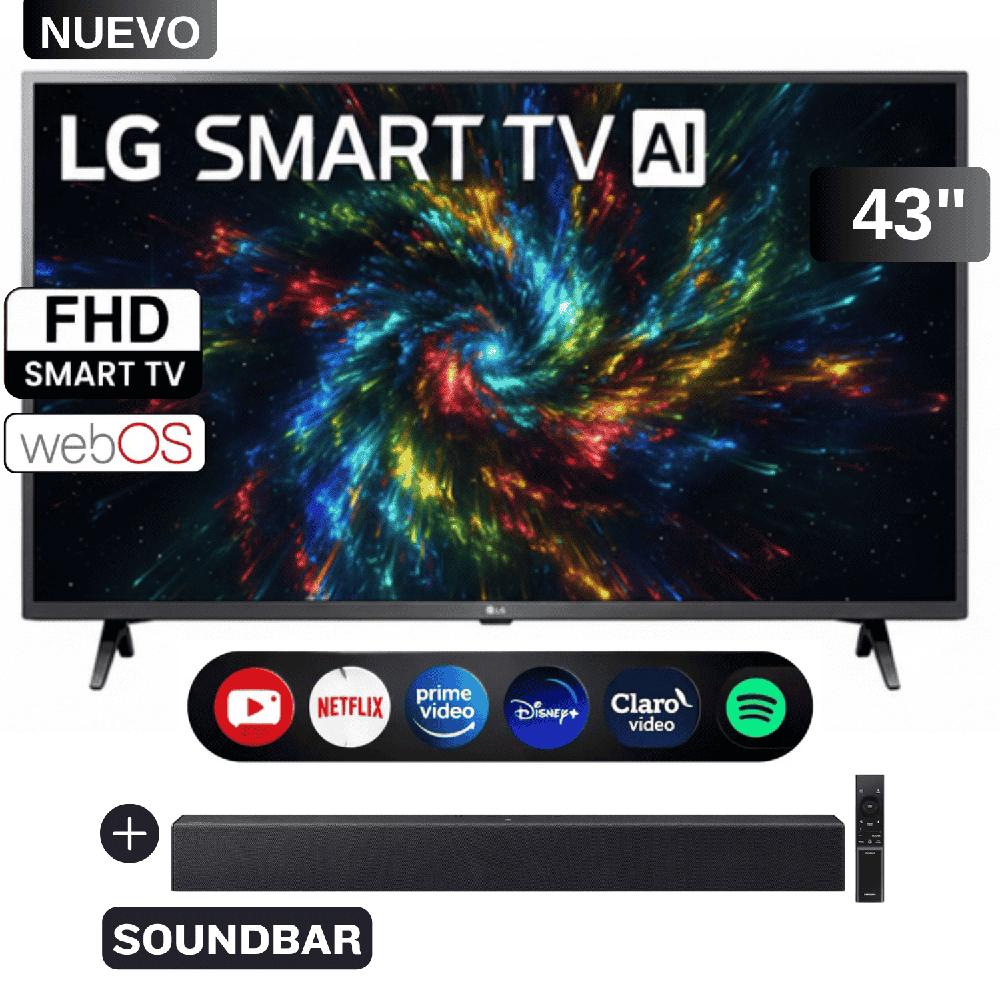 Smart TV LG 43 Pulgadas Full HD 43LR6000PSA webOS THINQ AI mas soundbar