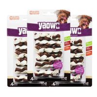CARNAZA PARA PERRO YAOWO TRENZA CON CARNE SECA PACK X3