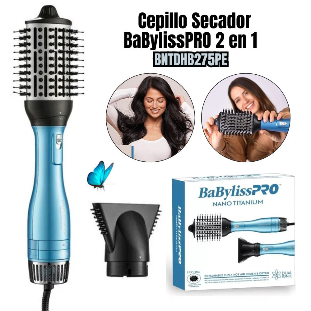 CEPILLO Y SECADOR DE AIRE CALIENTE BABYLISSPRO 2 EN 1  BNTDHB275PE
