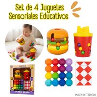 Set de 4 Juguetes Sensoriales Educativos