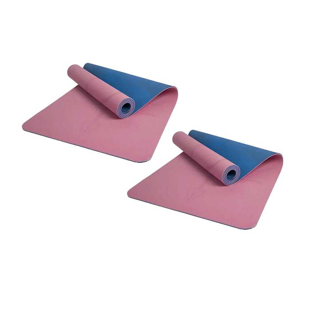 Tapete Yoga Antideslizante Rosado Azul 1.5m 2und