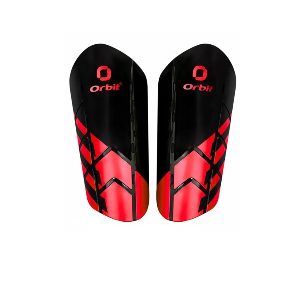 Canilleras Negro Rojo Talla S ORBIT